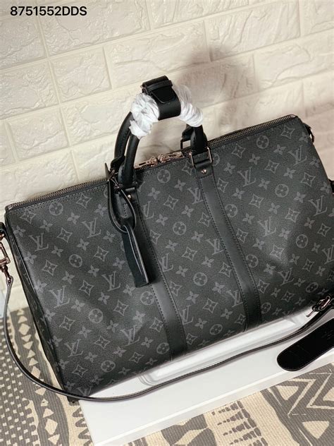 louis vuitton mens travel bag black|Louis Vuitton duffle bag men's.